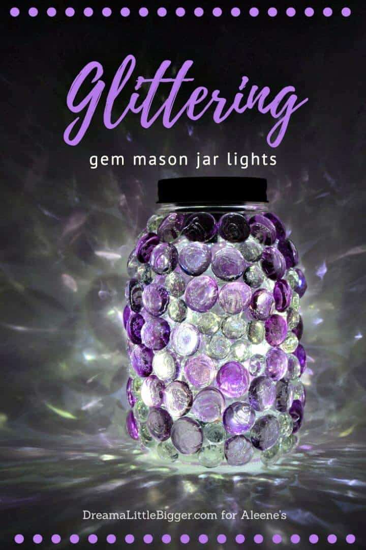 Frascos de cristal con gemas brillantes fáciles de hacer: manualidades con frascos
