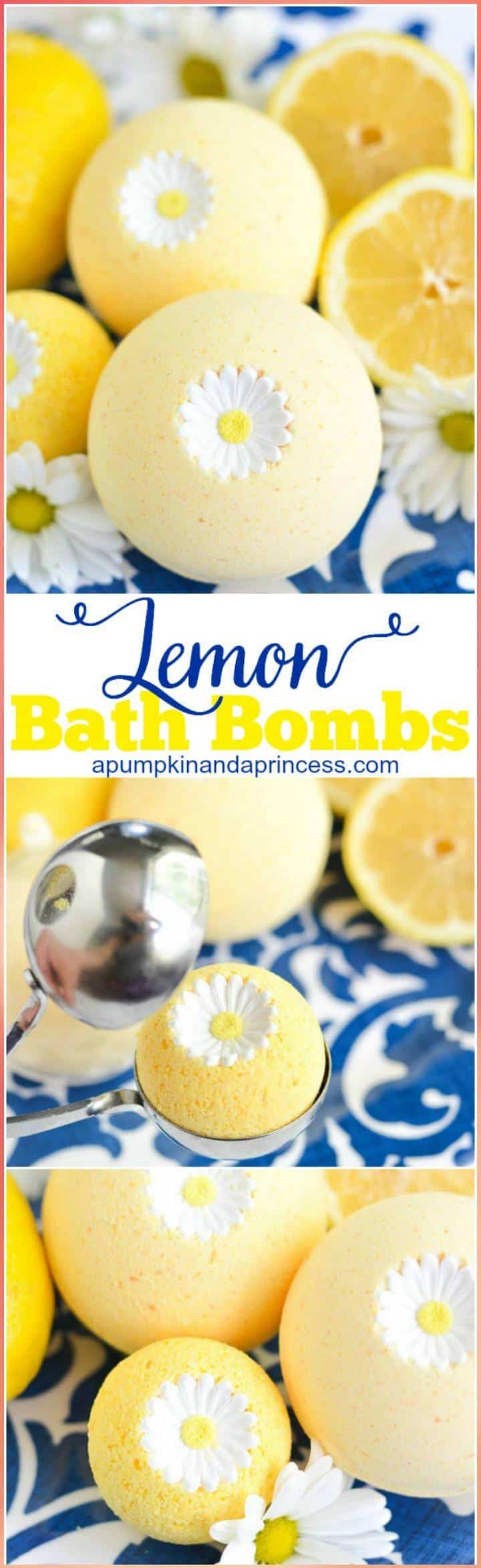 Easy lemon bath boms regalo del día de la madre