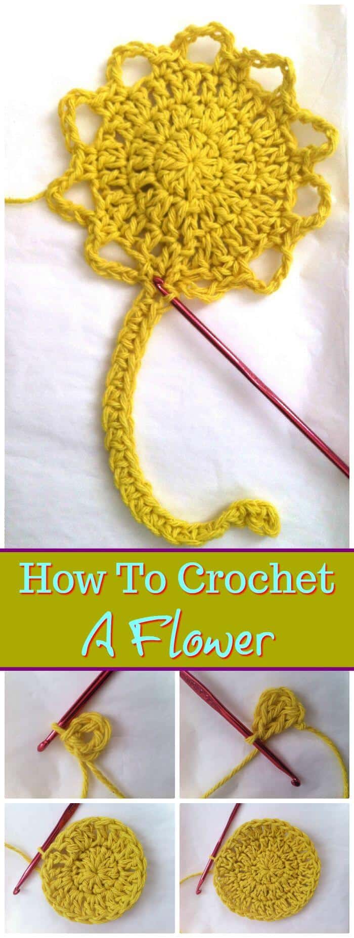 DIY Making A Crochet Flower, ¡tutoriales fáciles de flores de ganchillo para principiantes!