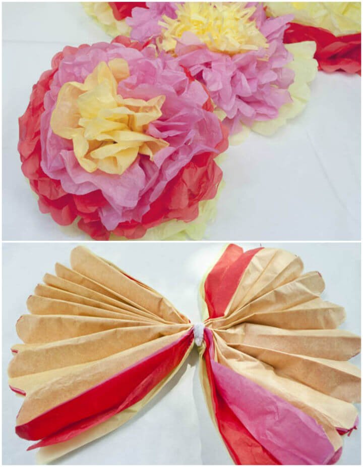 Flores de papel de seda mexicano DIY