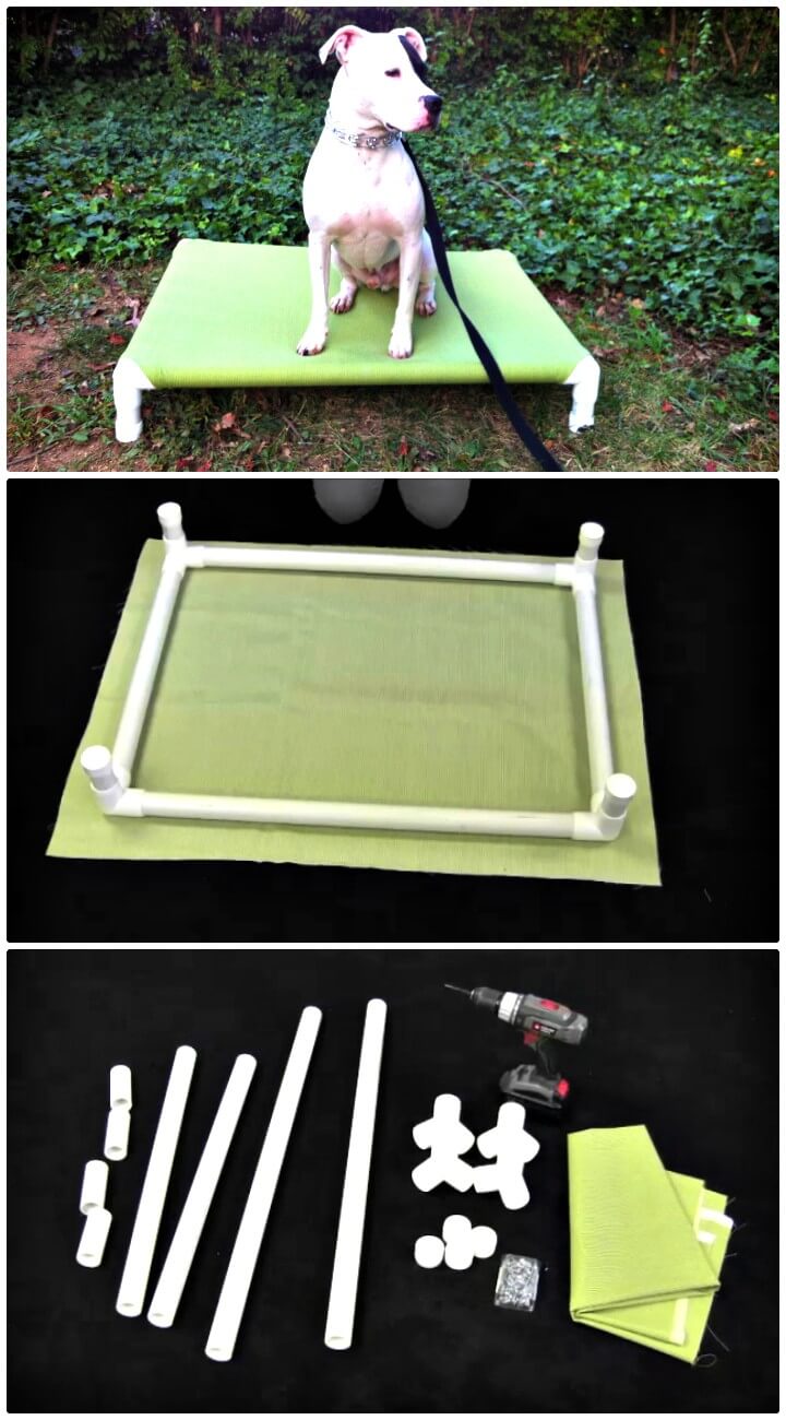 Tutorial de cómo hacer una cama para perros elevada de PVC