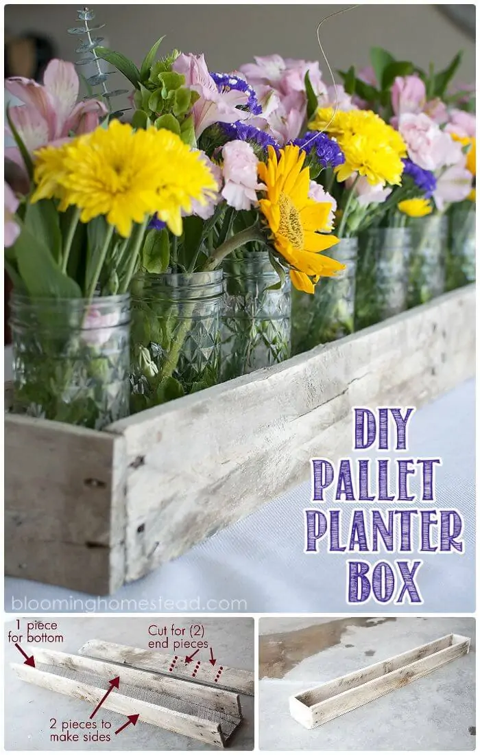 Fácil hacer una caja de jardinera de paletas
