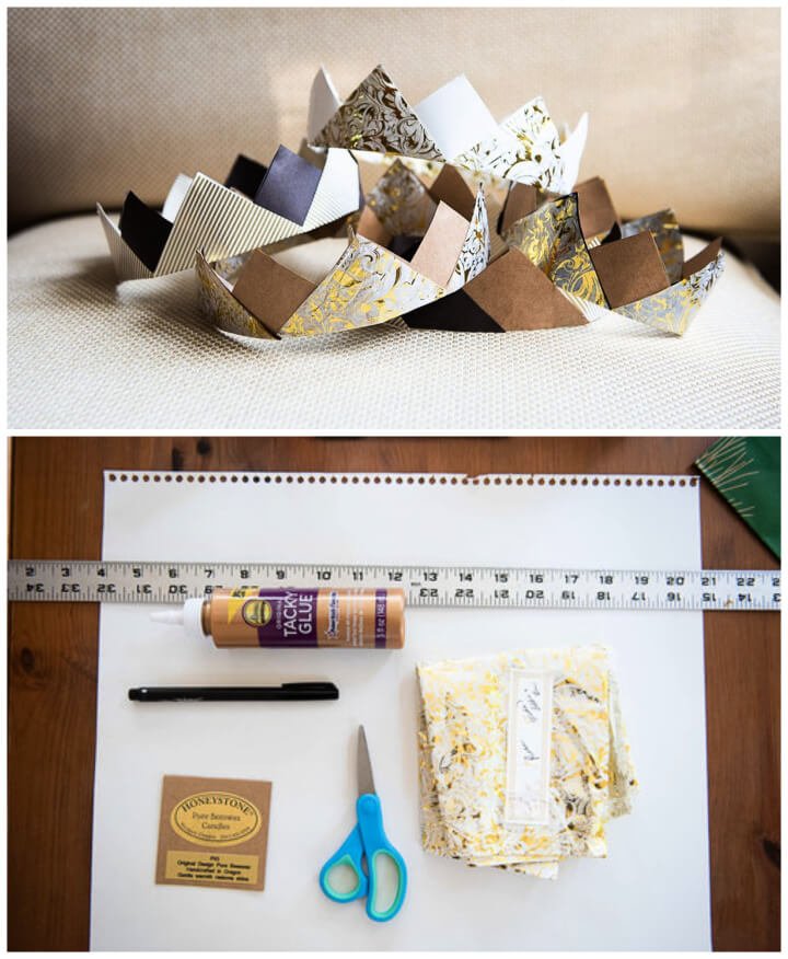 Coronas de papel de bricolaje de papel de envolver reciclado