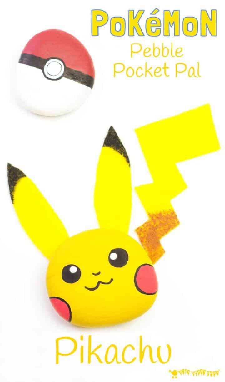 DIY Pikachu Guijarro Pokemon Craft