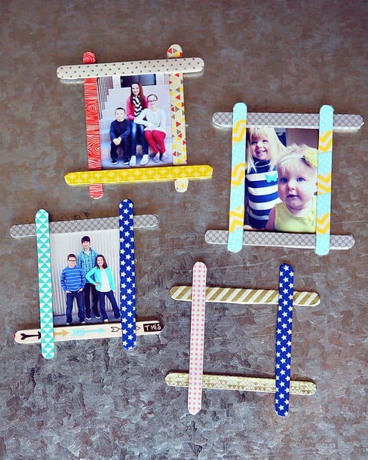 DIY Popsicle Stick Frames - Mothers Day Gifts