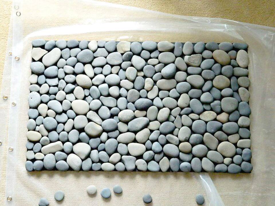Alfombrilla de baño River Stone fácil de hacer - Tutorial gratuito