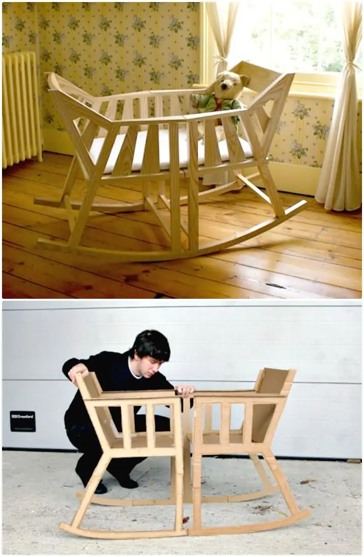 Construya una cuna mecedora con sillas mecedoras: bricolaje