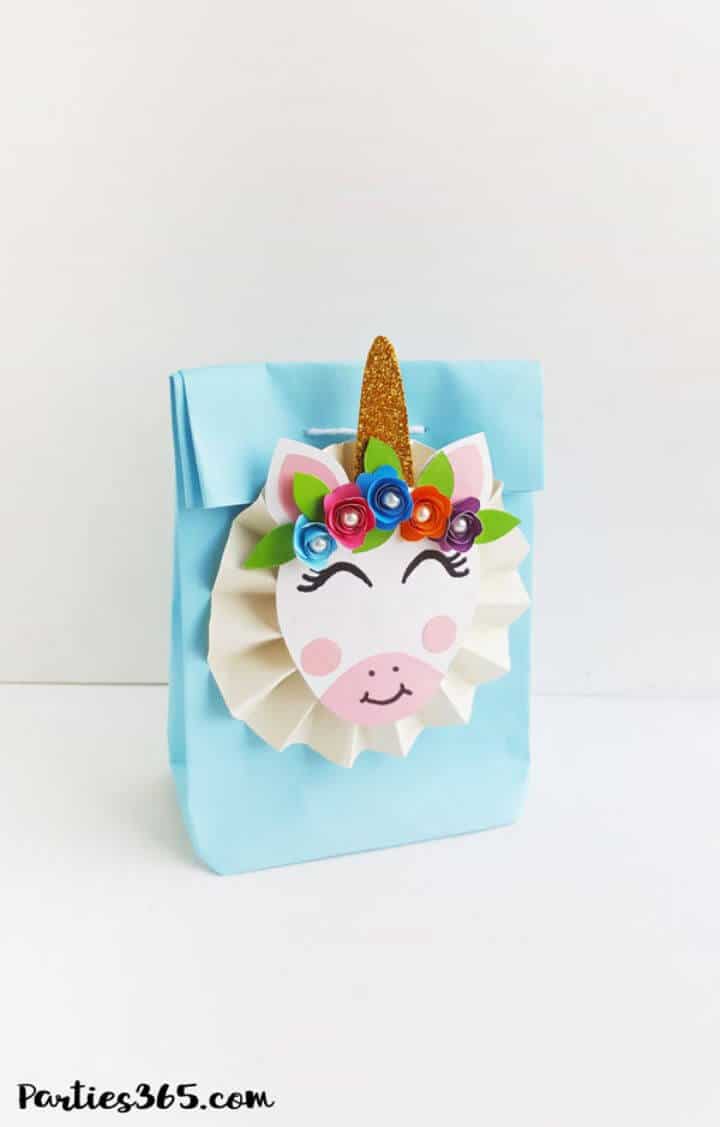 Bolsas de regalo de fiesta de unicornio DIY