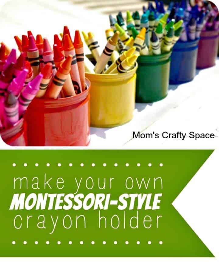 Adorable soporte para crayones de estilo Montessori reciclado de bricolaje