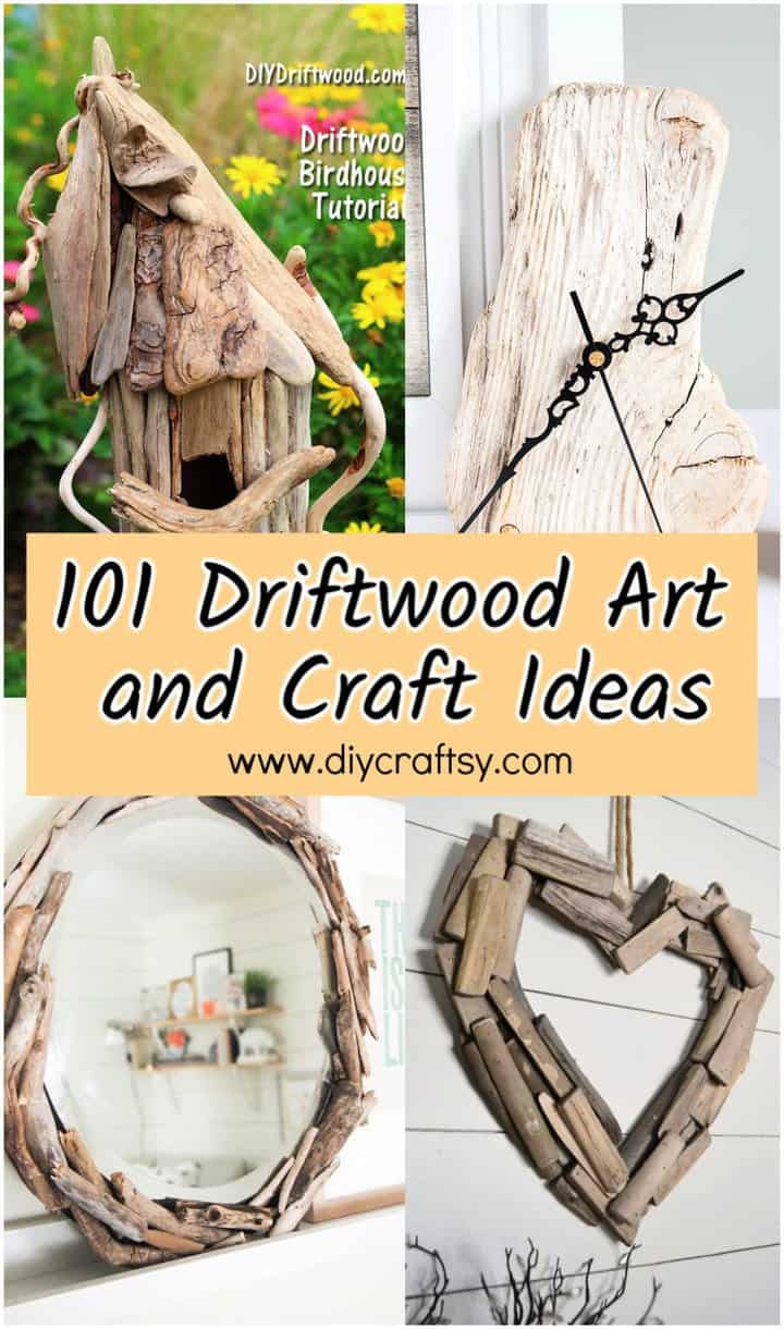101 ideas de arte y artesanía de madera flotante para la decoración del hogar