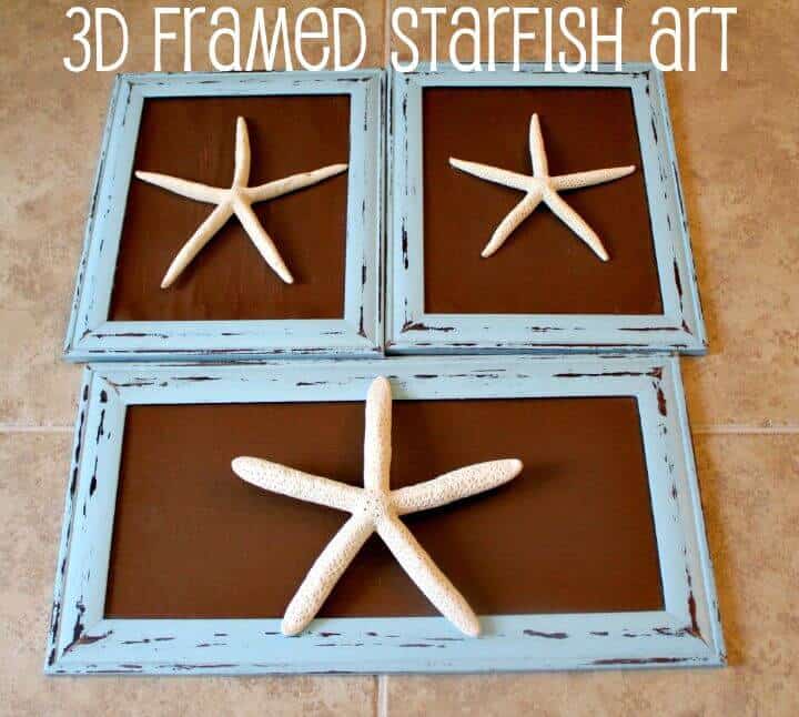 Fácil arte de estrella de mar enmarcado 3D DIY