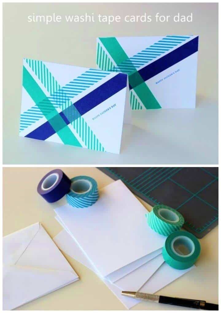 Tarjeta de cumpleaños fácil de bricolaje con cinta Washi, idea de tarjeta de cumpleaños fácil de bricolaje
