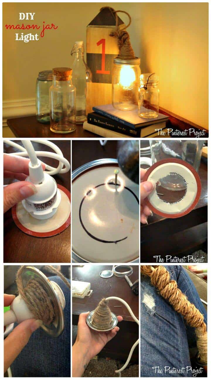 Bricolaje Mason Jar Light - Artesanía Mason Jar
