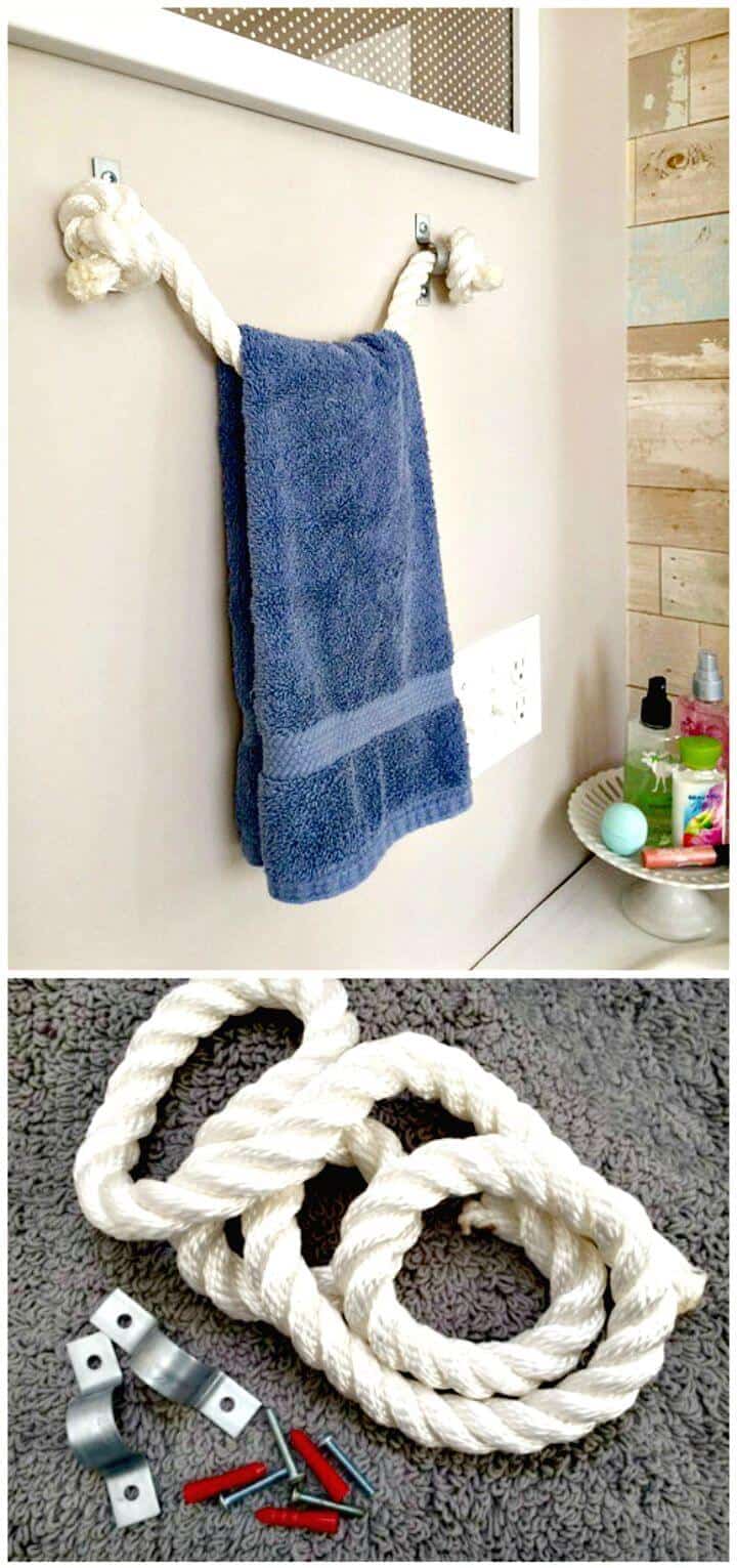 Tutorial de cómo hacer un soporte de toalla de cuerda