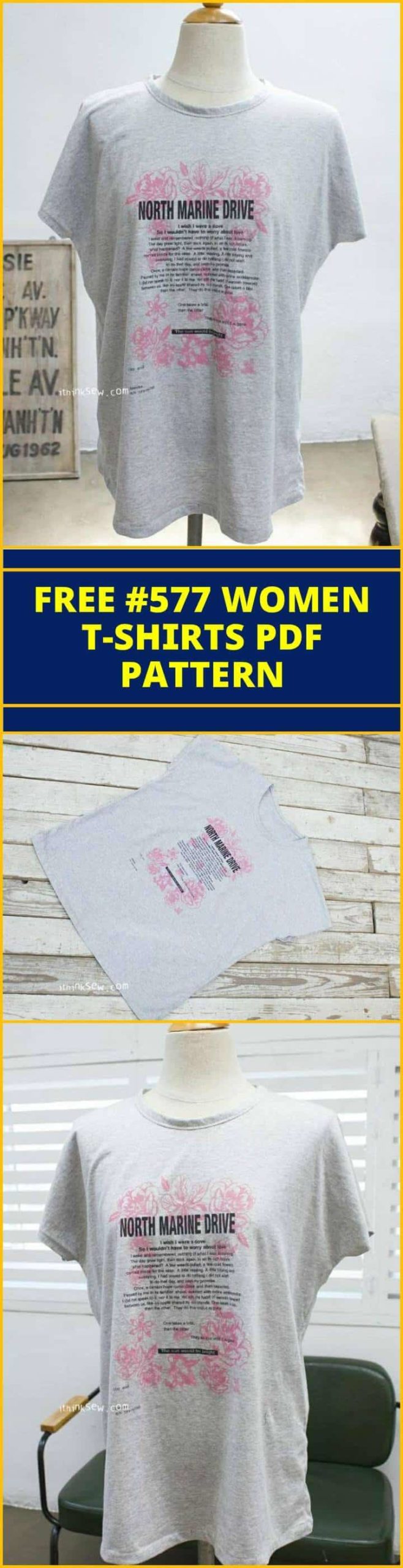 patrón de camiseta de mujer gratis fácil
