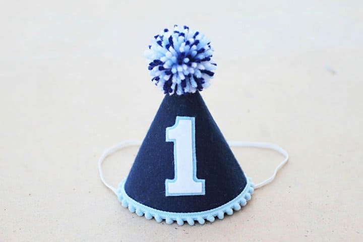 Sombrero de fieltro para fiesta de cumpleaños para niños