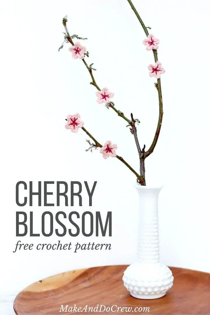 Cómo hacer un patrón de flor de cerezo en crochet gratis