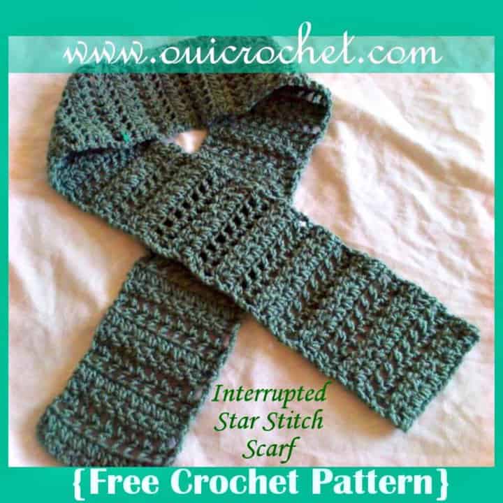 Cómo hacer un patrón de bufanda de punto de estrella interrumpido de crochet gratis fácil