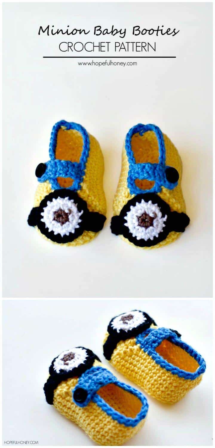 Cómo Crochet Botines De Bebé Minion - Patrón Gratis