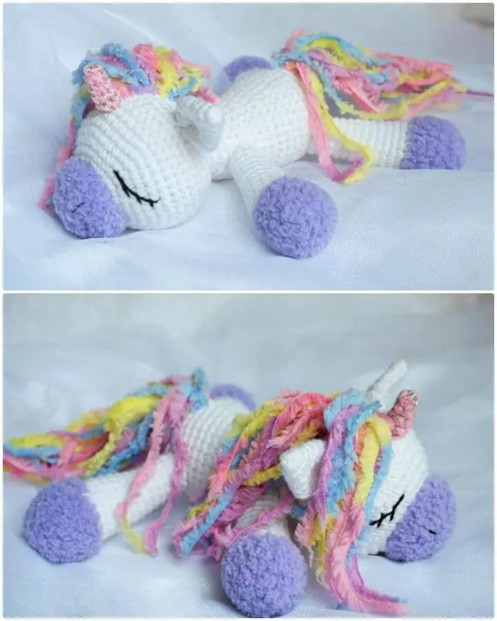 Cómo hacer un patrón de unicornio pony durmiente a ganchillo gratis