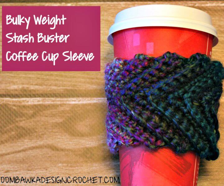 Cómo liberar el patrón de manga de la taza de café de Crochet Stash Buster