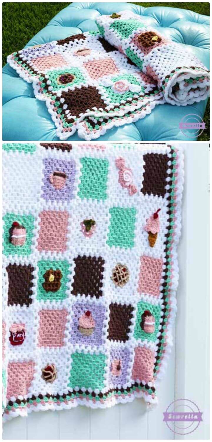 Cómo hacer crochet gratis The Bake Shop Blanket Series Pattern