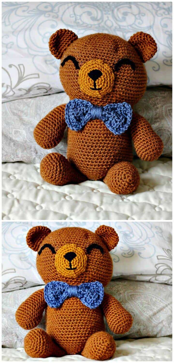 Cómo hacer crochet gratis el patrón de oso más tierno