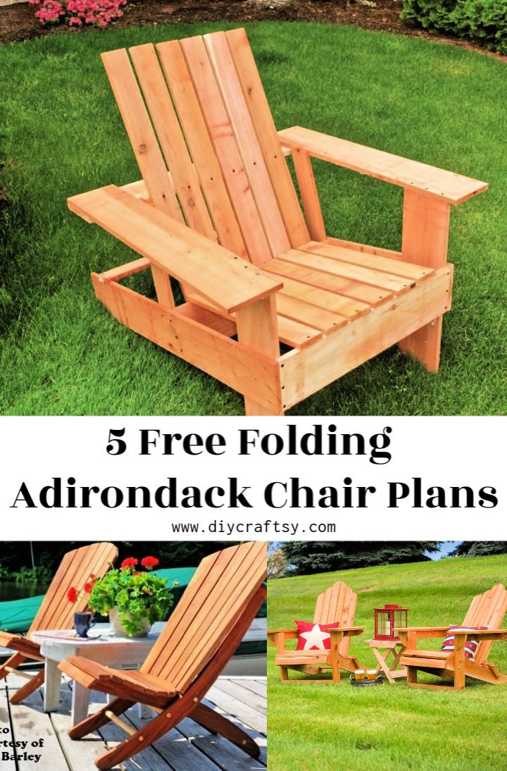 5 planos de sillas plegables Adirondack gratuitas