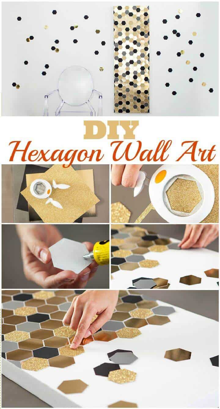 Arte de pared hexagonal
