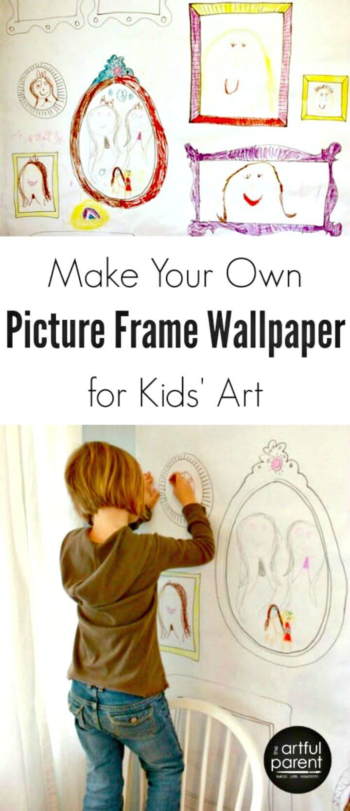 Cómo hacer tu propio papel tapiz con marco de fotos para niños