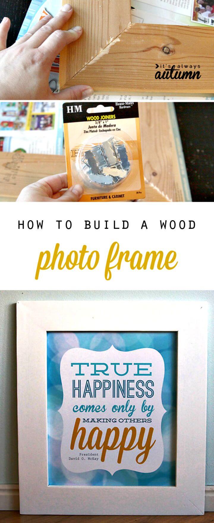 Cómo construir un marco de madera para fotos e imprimibles