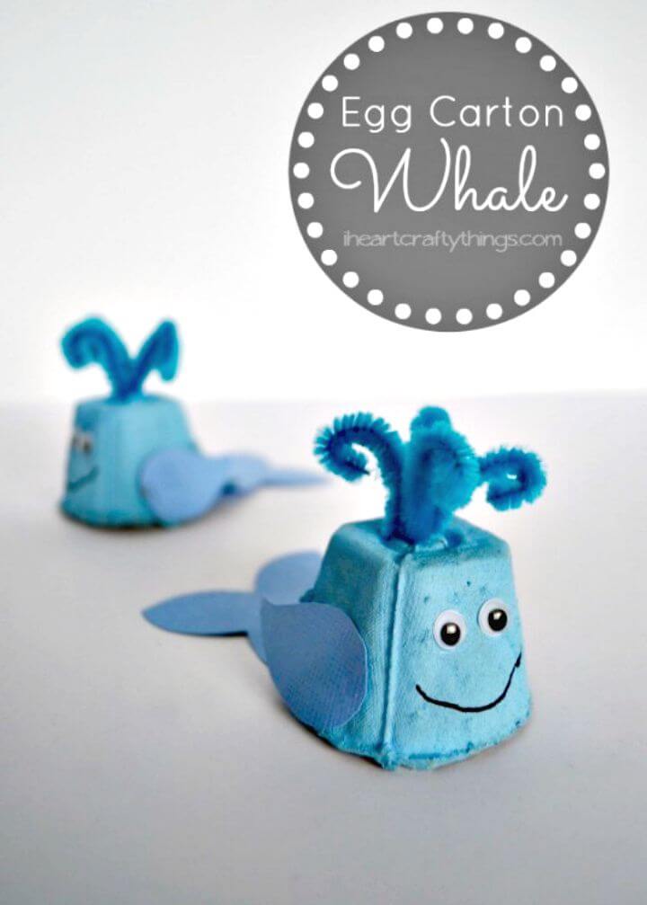 Cómo crear manualidades para niños con ballenas de cartón de huevos