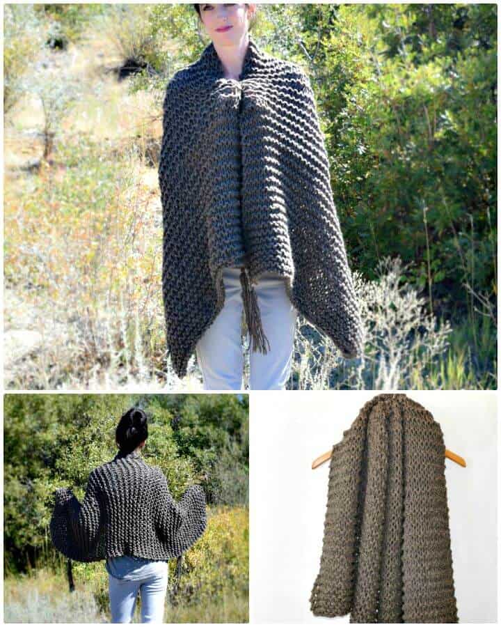 Cómo tejer un chal grande para principiantes - Patrón de bufanda