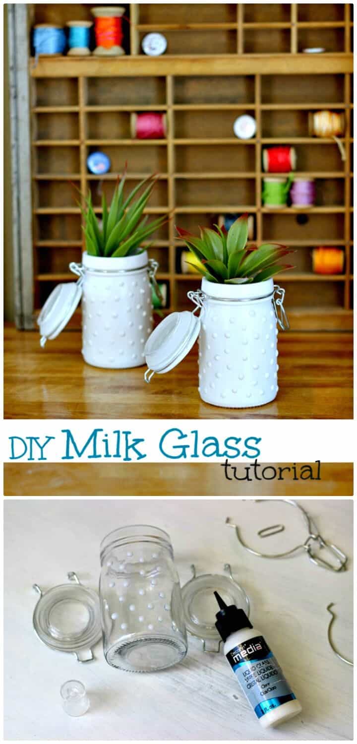 Adorable Cómo hacer frascos de vidrio para leche - Bricolaje