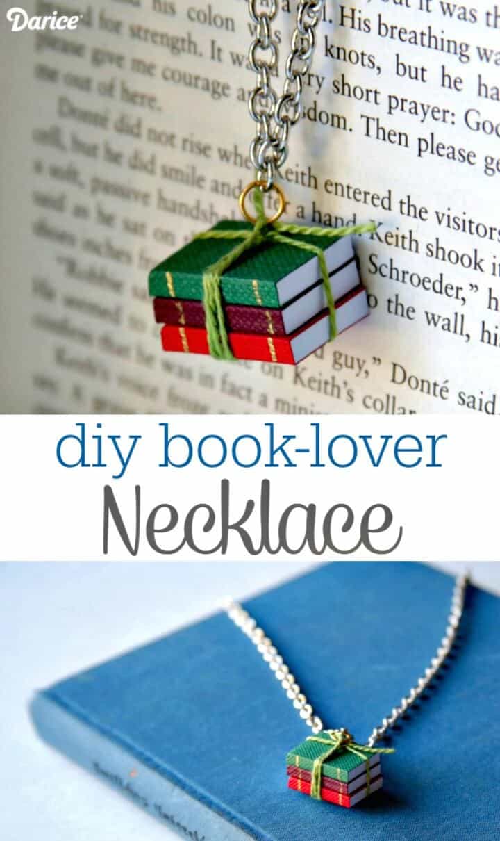 Cómo hacer un collar con un mini libro - DIY