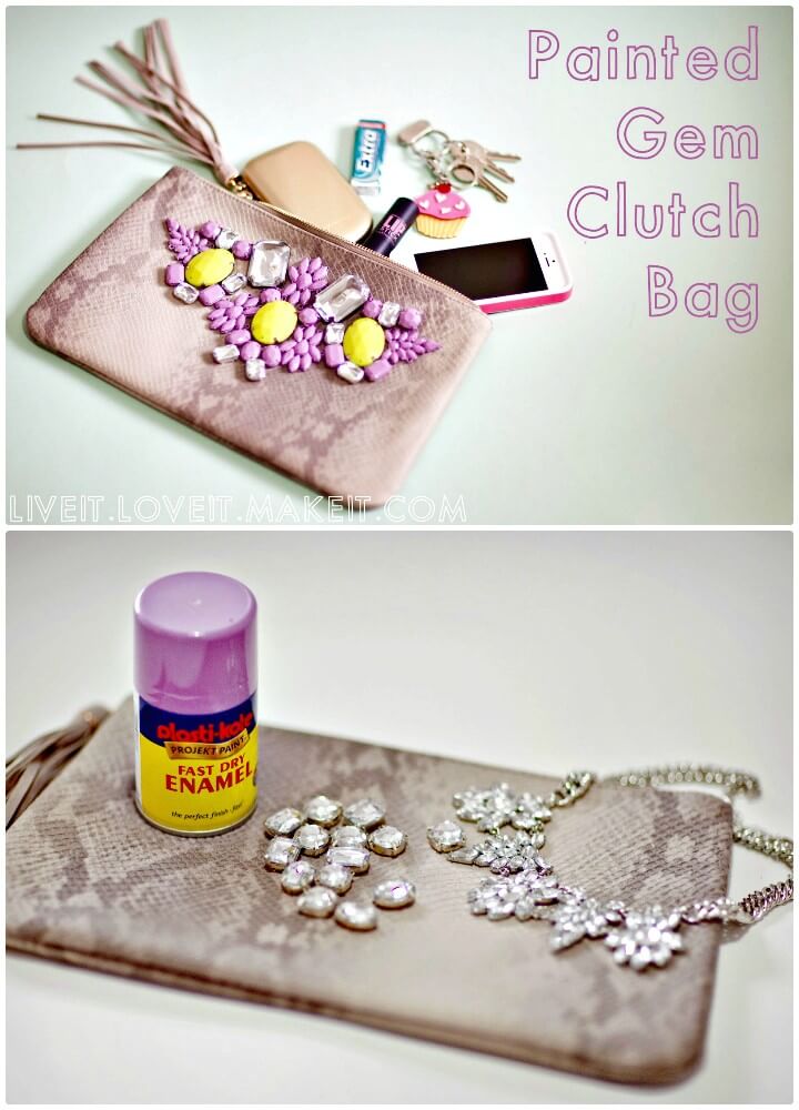Cómo hacer un bolso de mano con gemas pintadas - Bricolaje