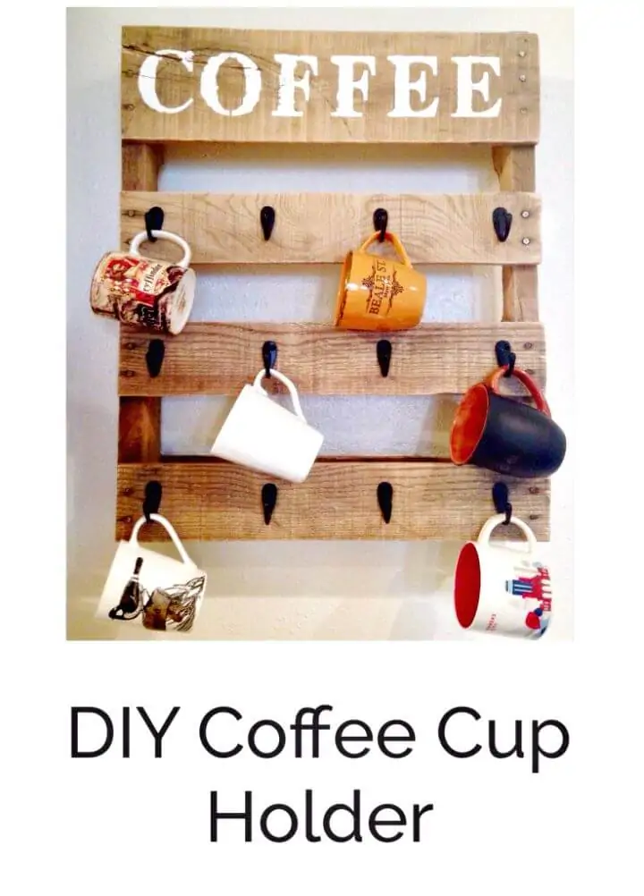 Portavasos de café con paleta de bricolaje - Proyectos de paleta 