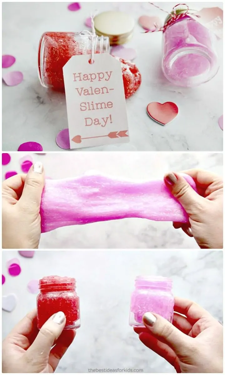 Cómo hacer tu propio limo de San Valentín - Manualidades con frascos de albañil
