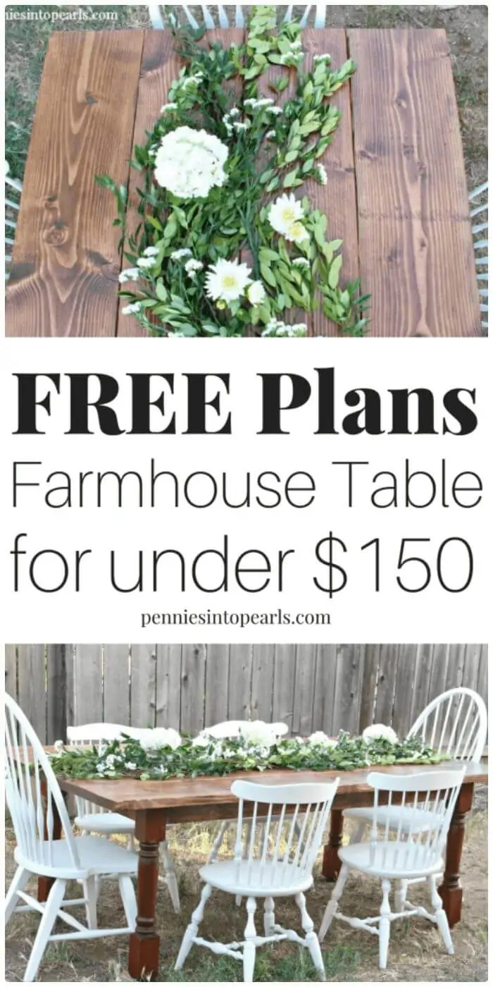 Haz una mesa de granja por menos de $ 150