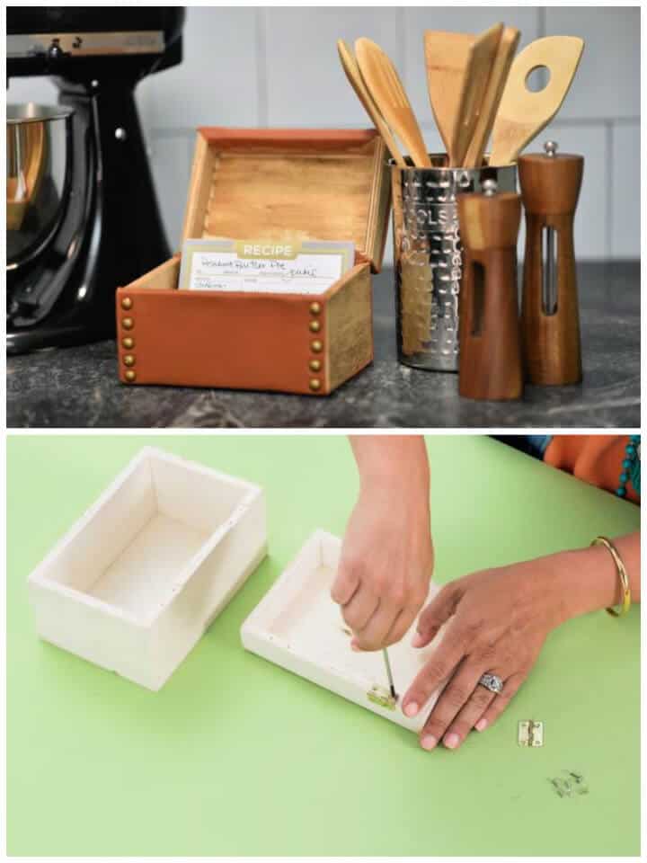 Cómo elaborar una caja de recetas de cuero de lujo
