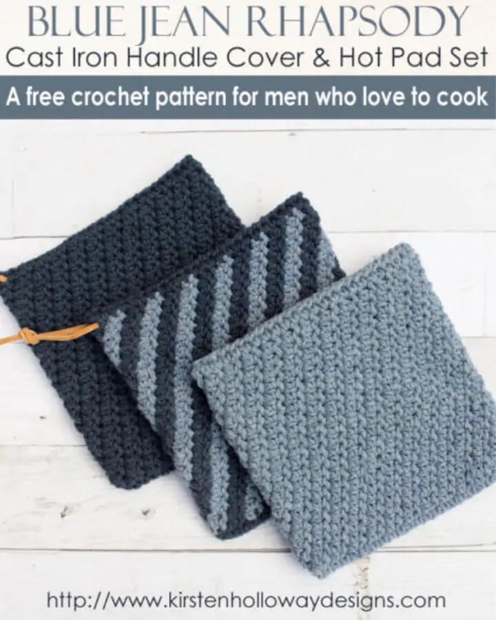 Cómo tejer la almohadilla de crochet Blue Jean Rhapsody