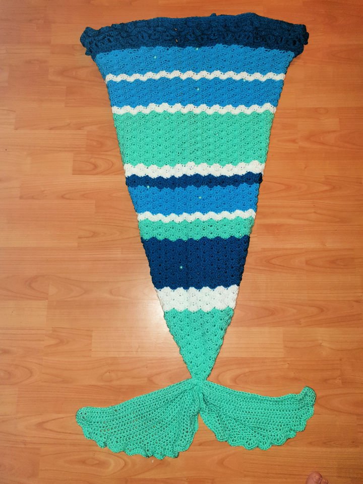 Cómo tejer una manta de cola de sirena a crochet