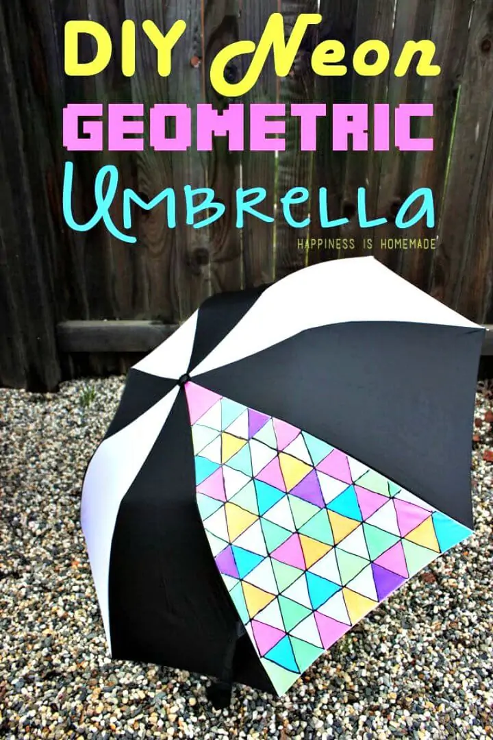 Hacer un paraguas geométrico de neón - bricolaje