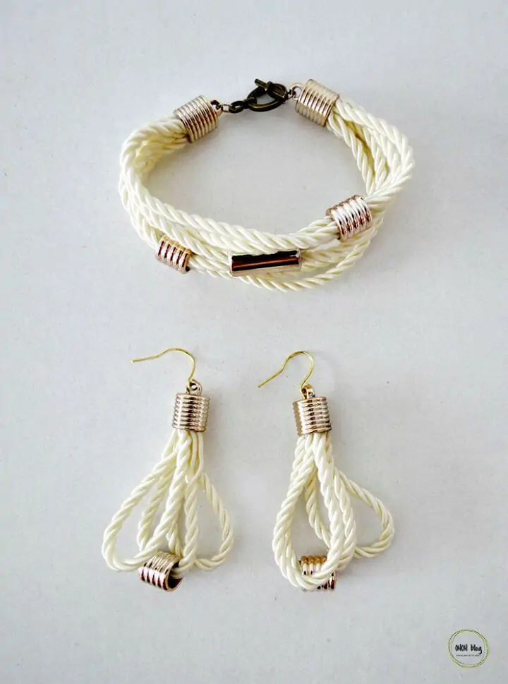 Haga una elegante pulsera de joyería de cuerda - Ideas de joyería casera de bricolaje 