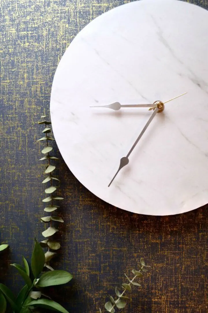 Haz tu propio reloj de mármol - DIY