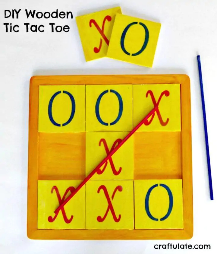 Haga su propio Tic Tac Toe de madera - Proyectos de juegos de bricolaje