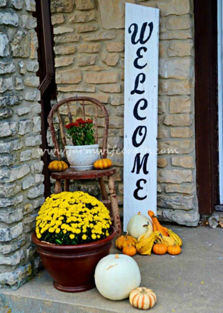 Rápido para hacer el letrero de bienvenida para el porche, dé una cálida bienvenida a los invitados agregando este letrero de bienvenida a su porche.