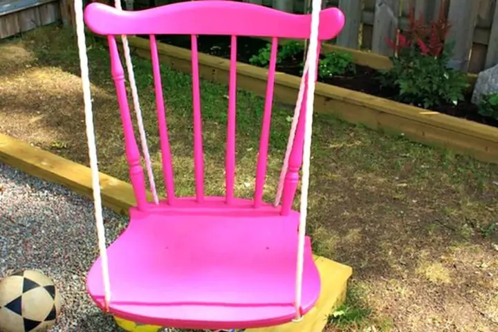 Columpio de árbol de silla de bricolaje simple