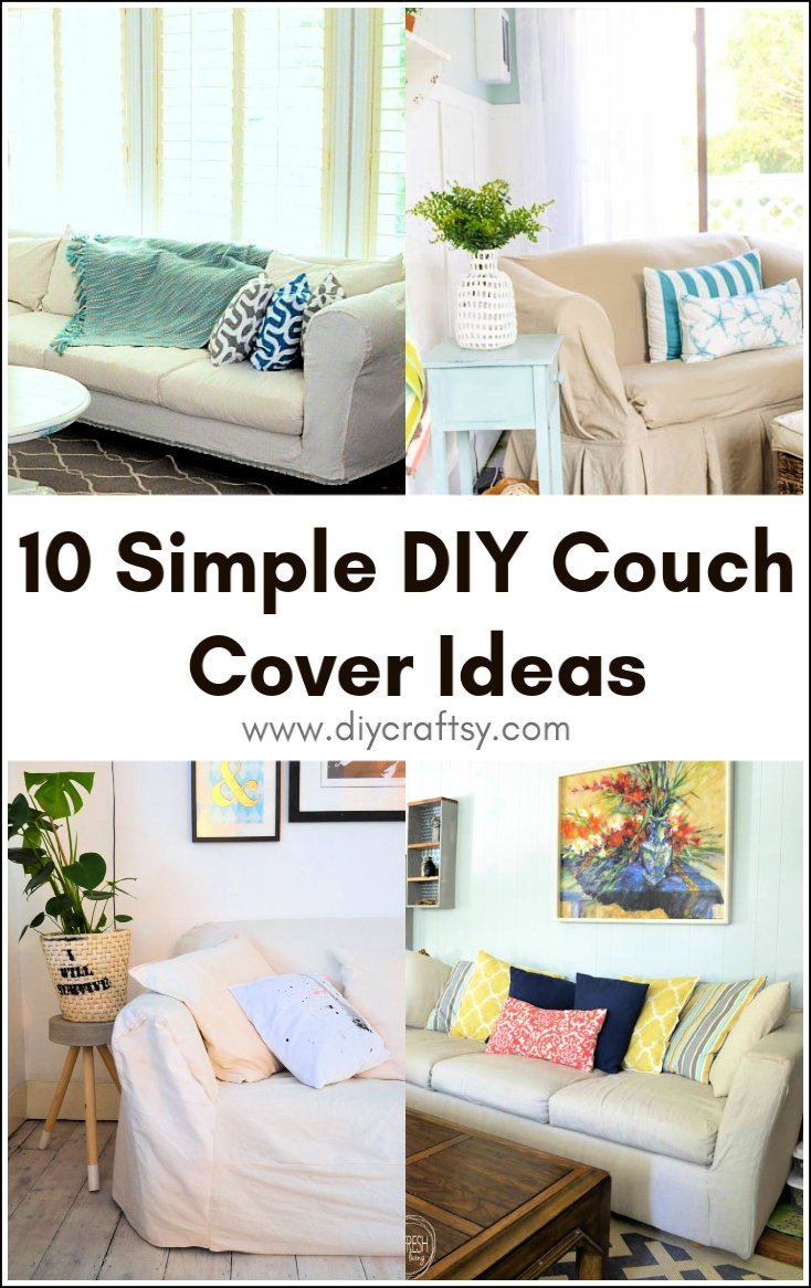 10 ideas simples para fundas de sofá de bricolaje que puedes hacer