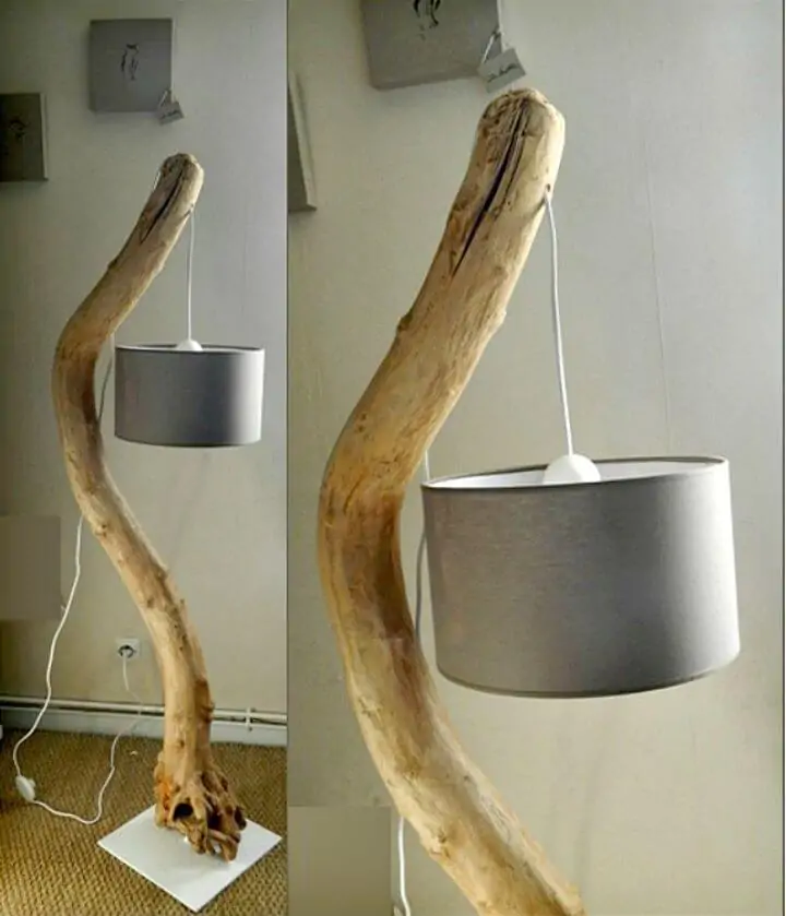 Tutorial simple y fácil de lámpara de pie de madera flotante